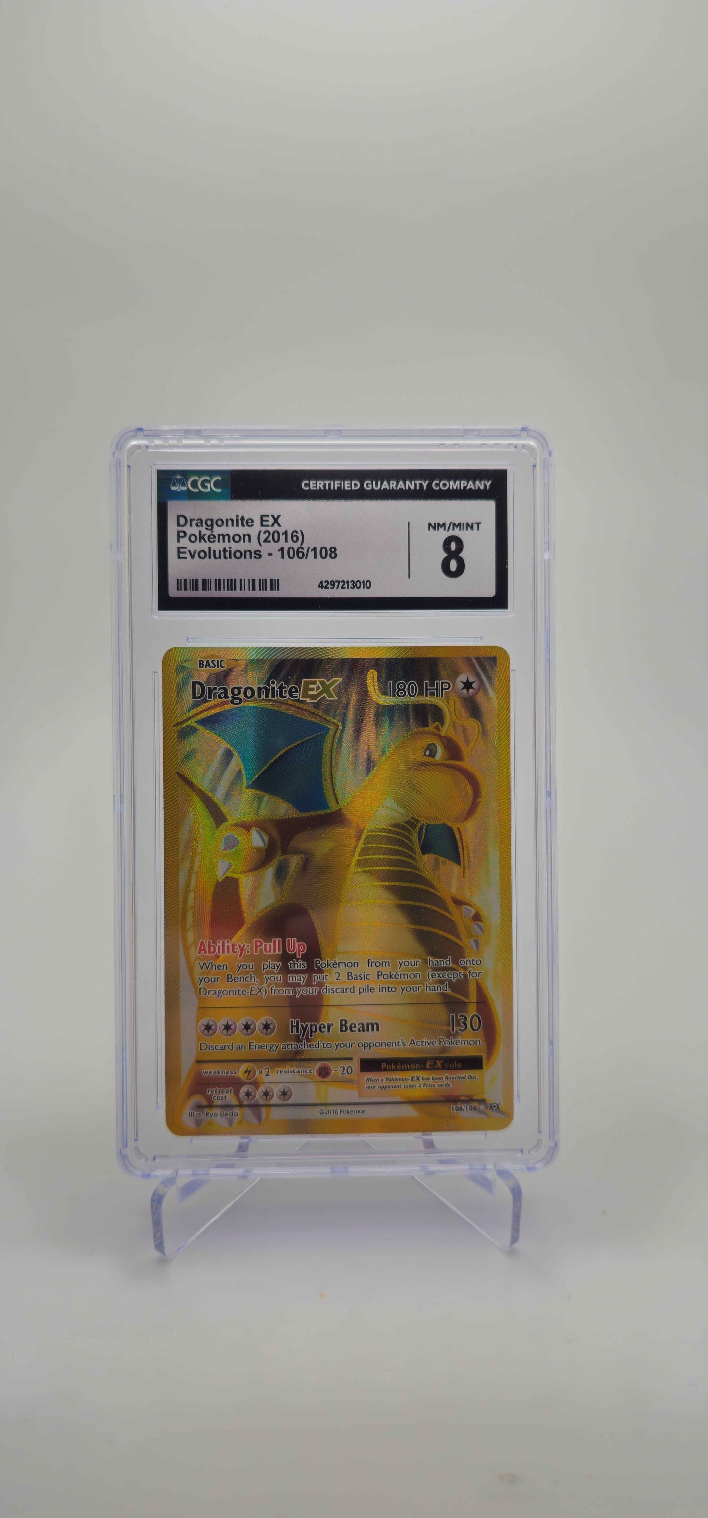 CGC 8 - EN - Dragonite EX (Full Art) 106/108 - EVO