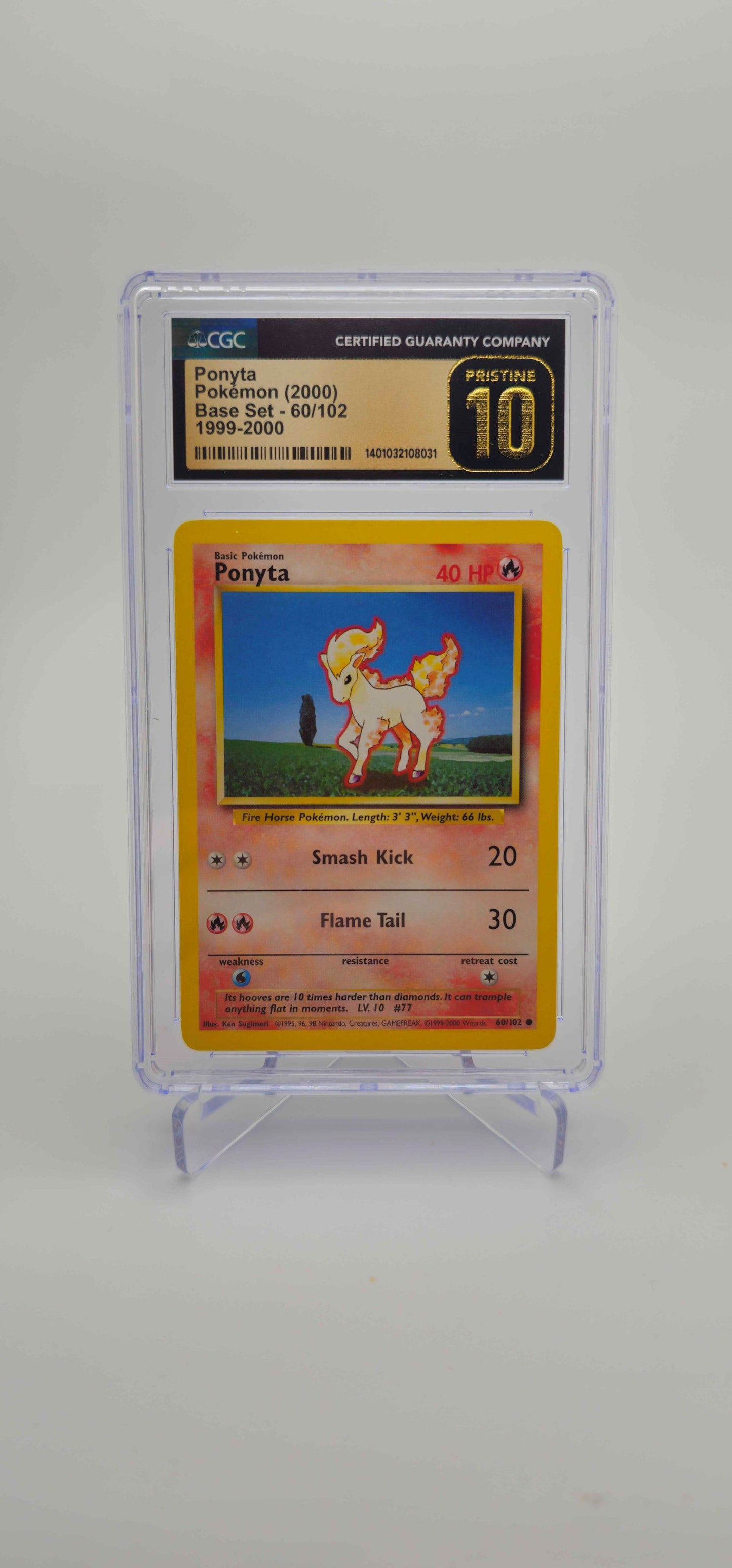CGC 10 Pristine - EN - Ponyta 060/102 - BS