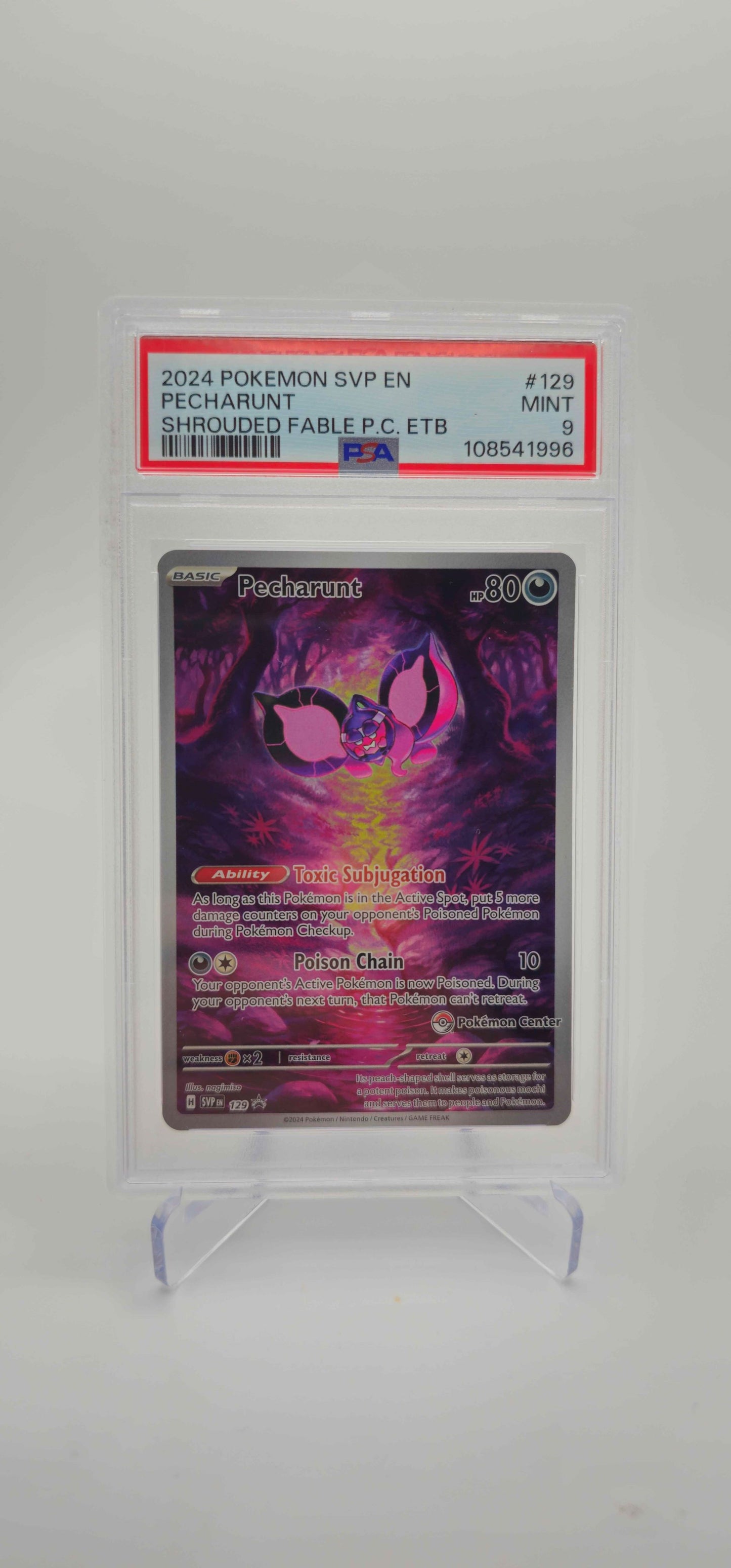 PSA 10 - EN - Pecharunt - 129 (Pokemon Center Exclusive) - SVP