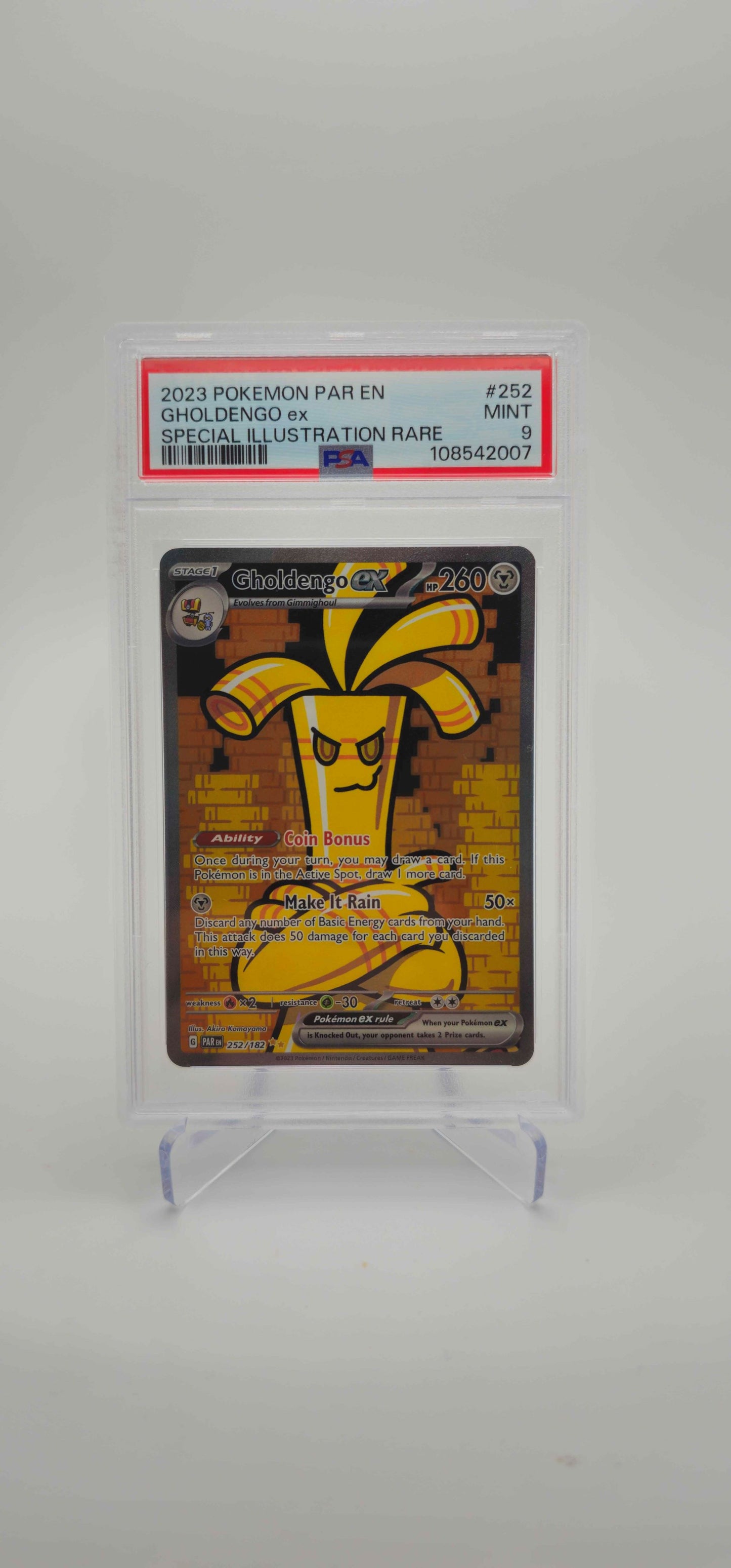 PSA 9 - EN - Gholdengo ex - 252/182 - SV04