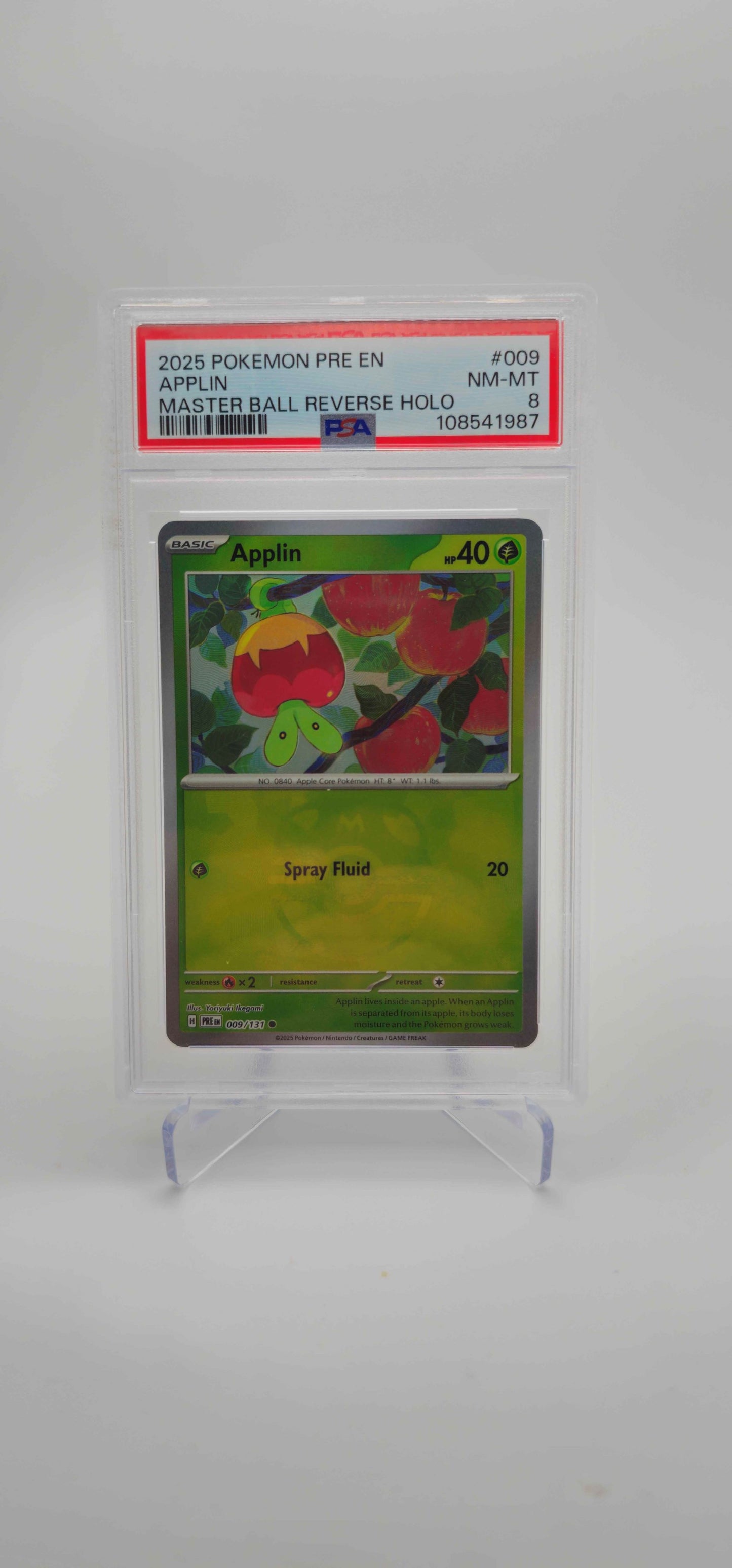 PSA 8 - EN - Applin (Master Ball Pattern) - 009/131 - PRE