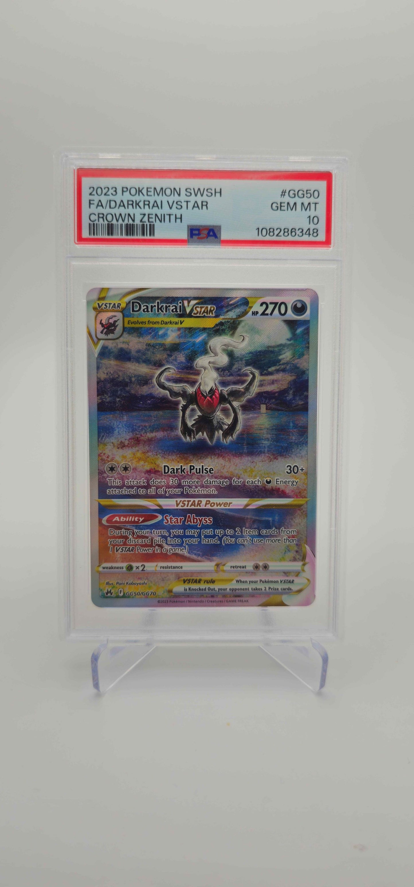 PSA 10 - EN - Darkrai VSTAR - GG50/GG70 - CRZ:GG