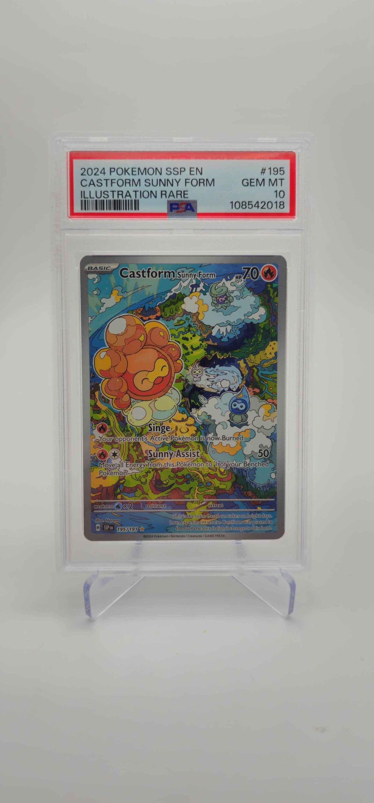 PSA 10 - EN - Castform Sunny Form - 195/191 - SSP