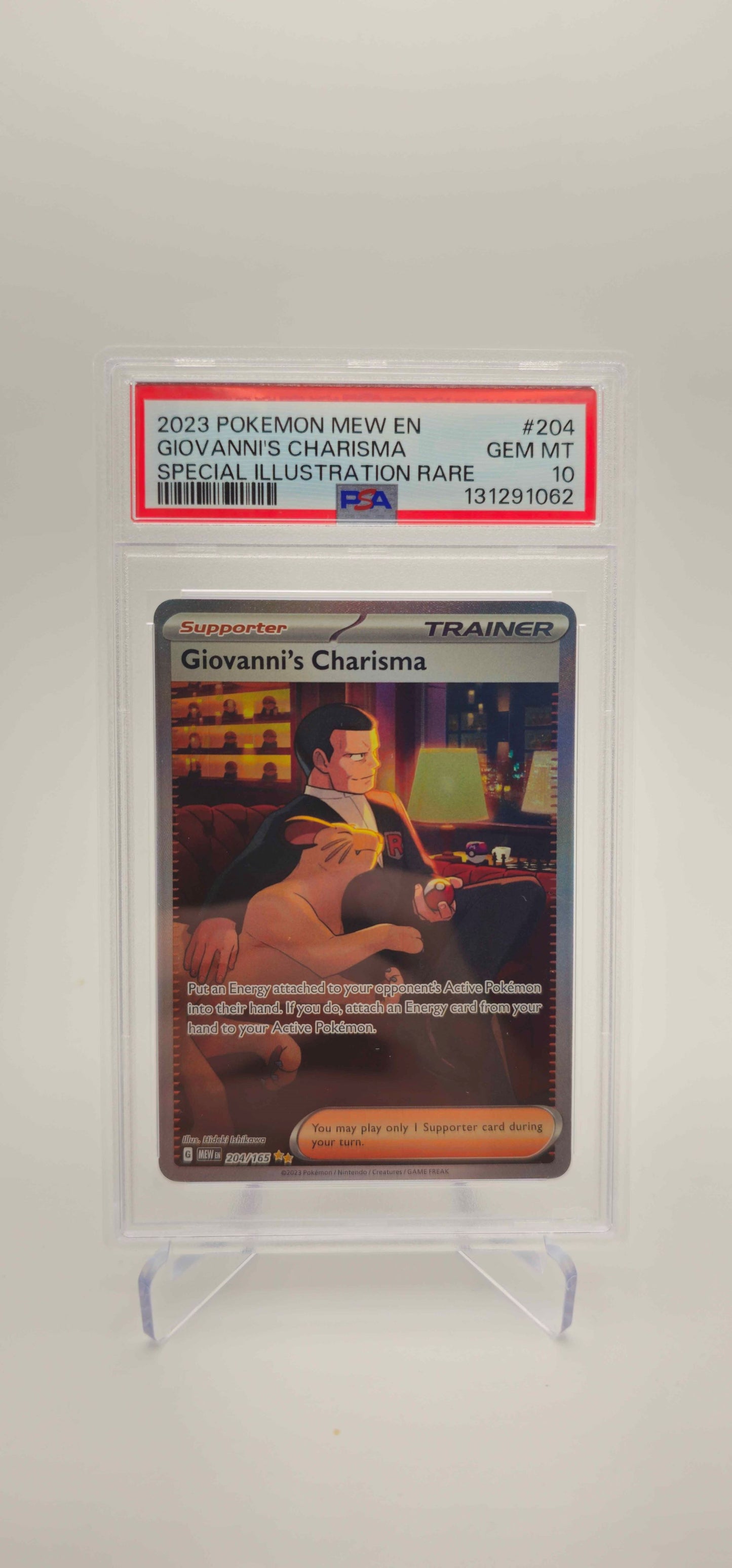 PSA 10 - EN - Giovanni's Charisma - 204/165 - MEW