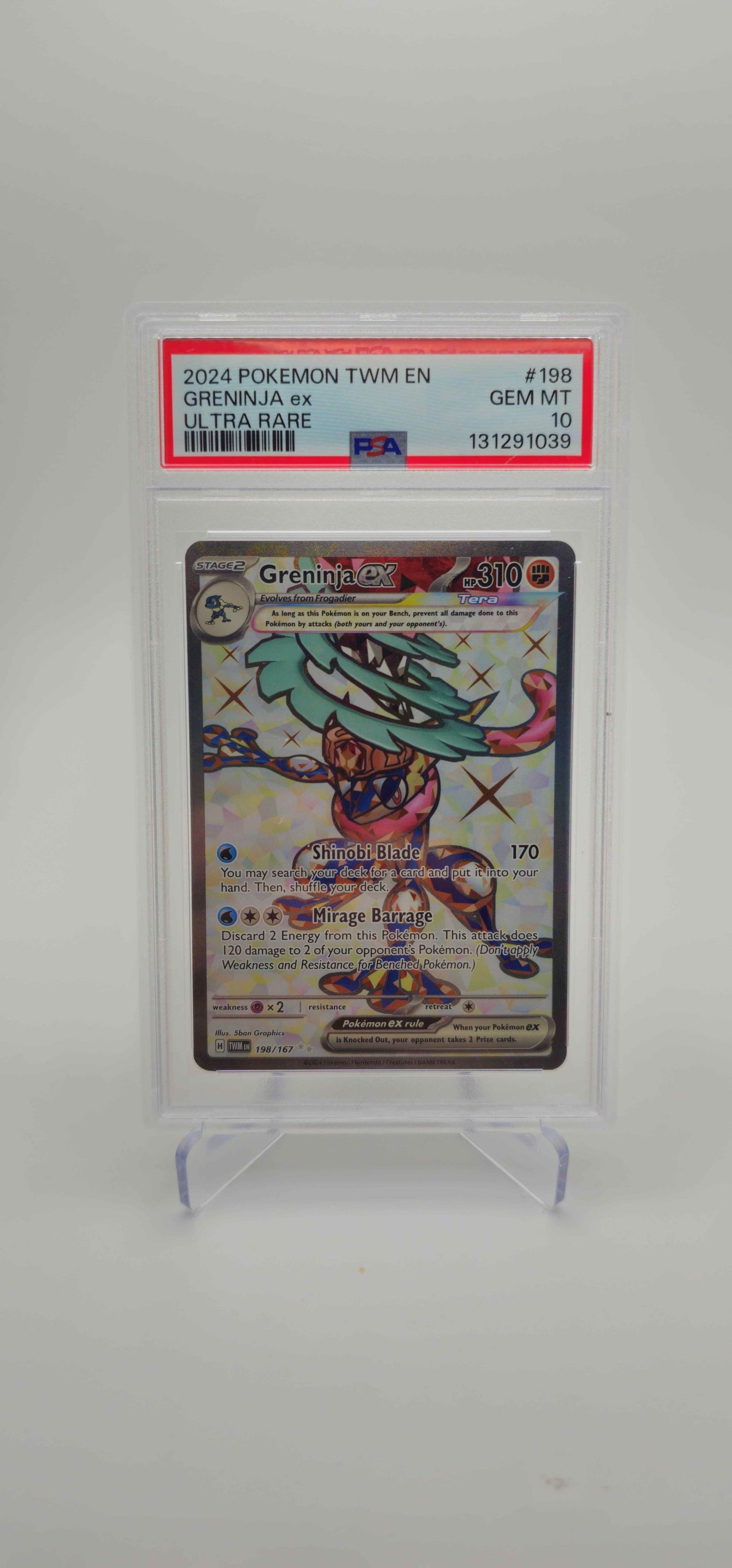 PSA 10 - EN - Greninja ex - 198/167 - TWM