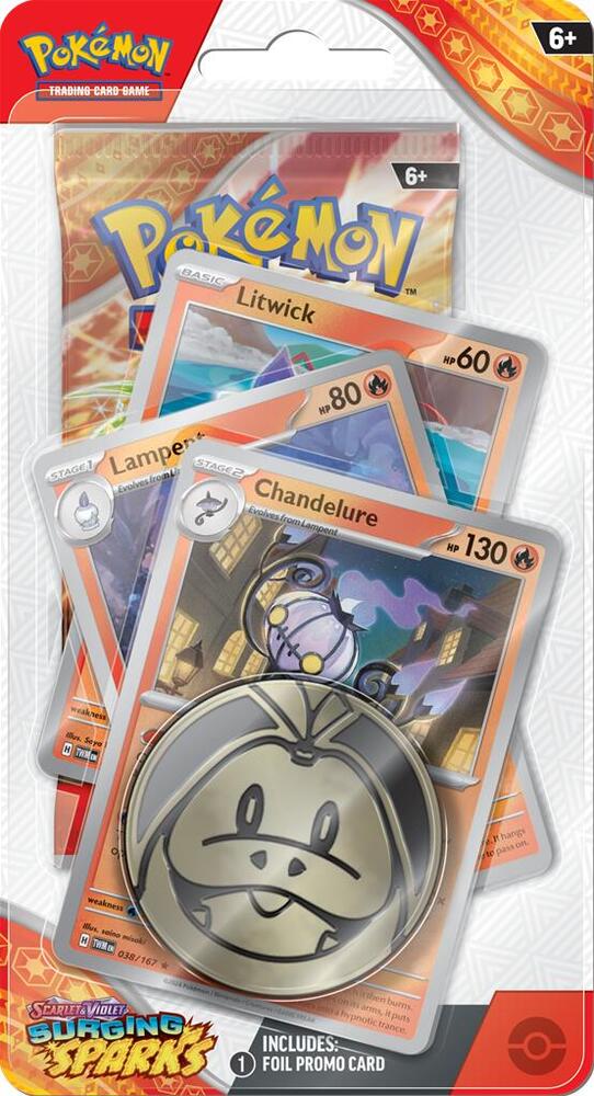 Surging Sparks Premium Checklane Blister [Chandelure] - SV08: Surging Sparks (SSP)